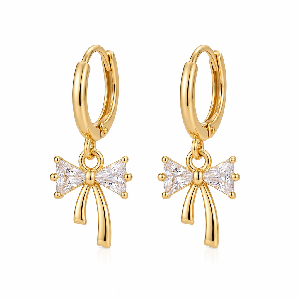 Mini Crystal Bow Earrings