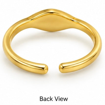 92.5 Sterling Silver Initial Ring