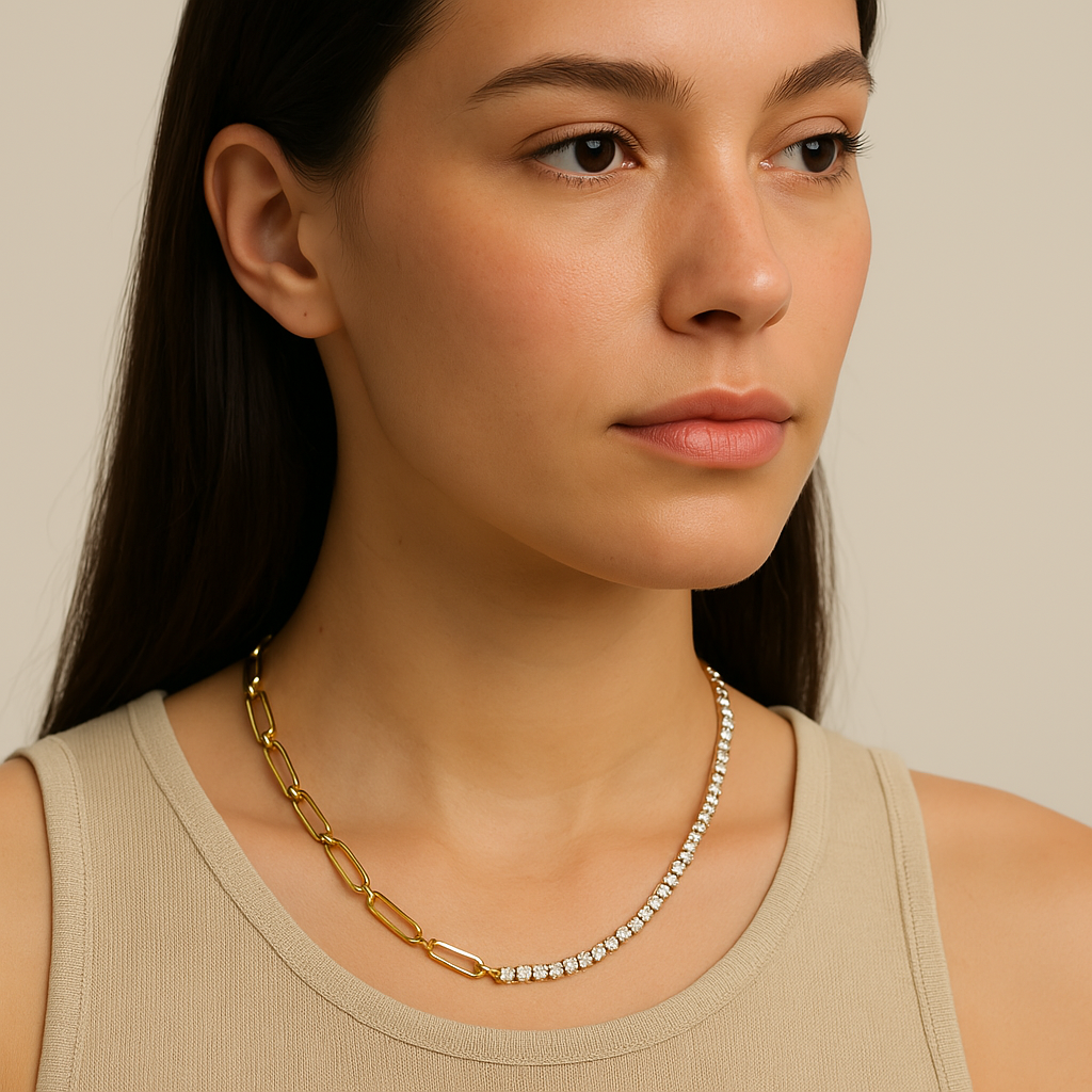 TennisXPaperclip Necklace