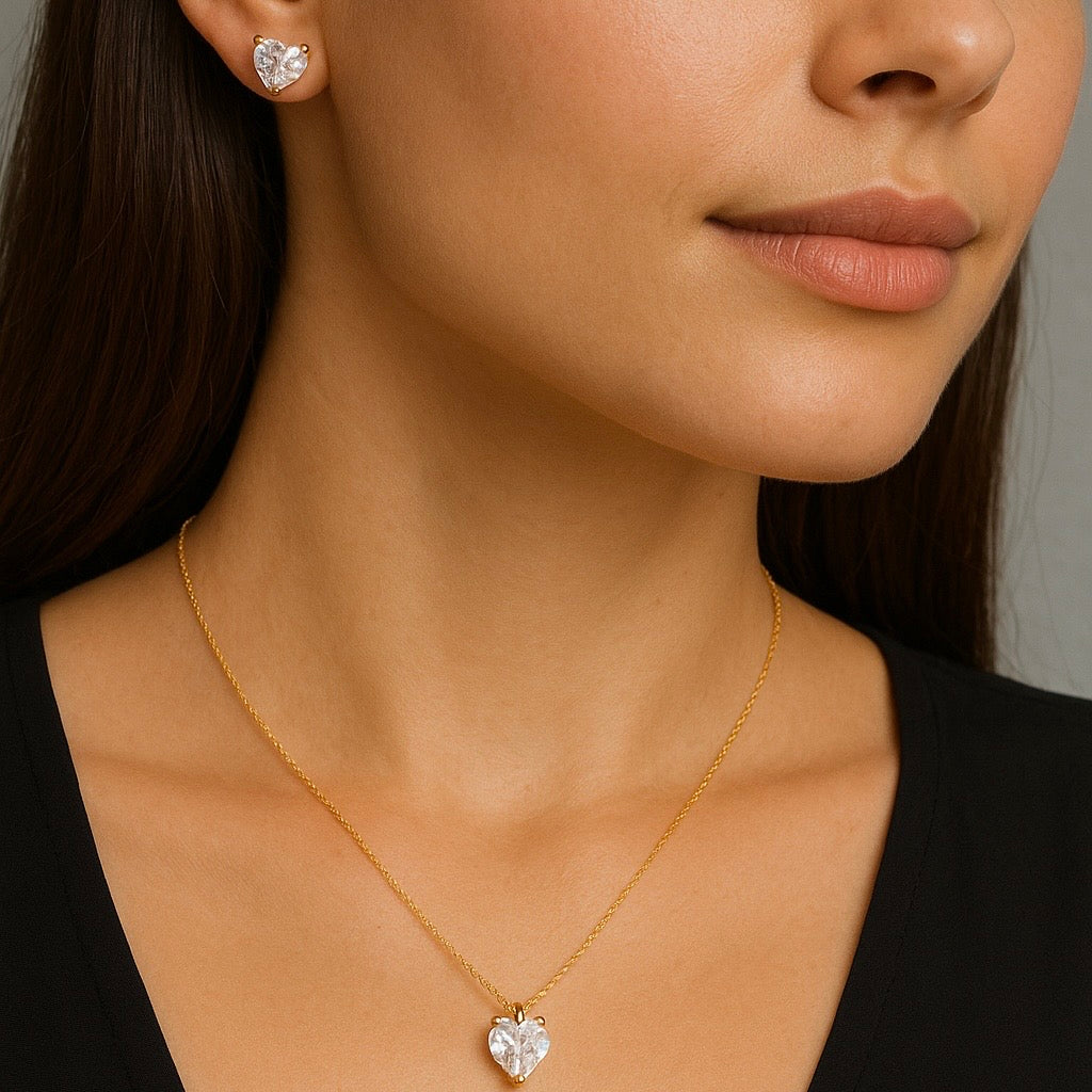 Classic Solitaire Set (earrings & necklace)