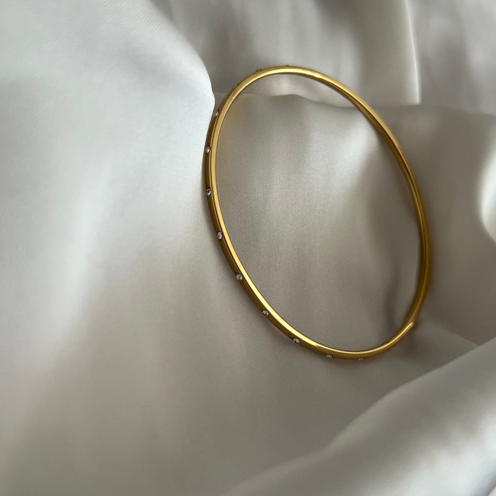 Zoe Studded Bangle (Ultra Thin) (set of 2)