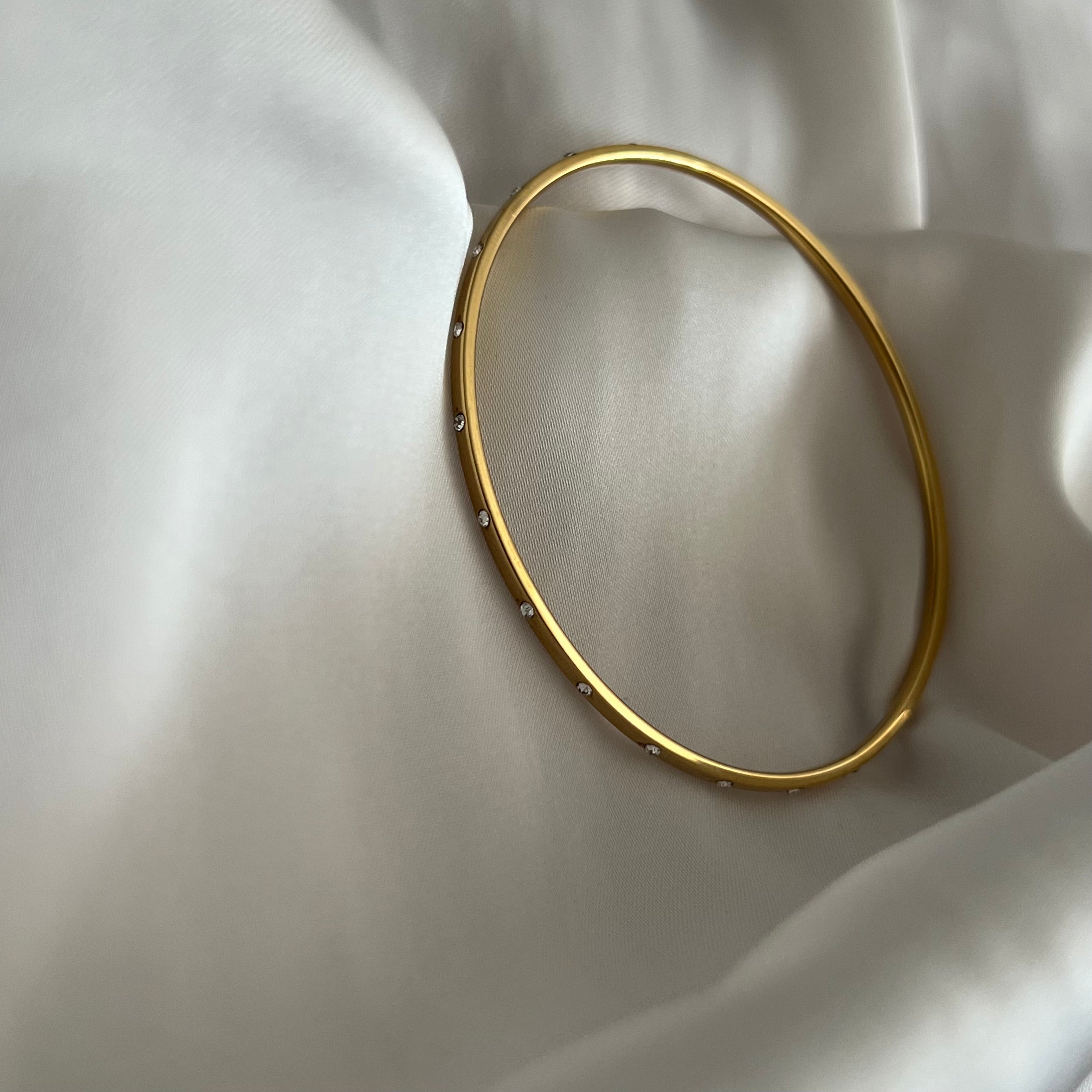 Zoe Studded Bangle (Ultra Thin) (set of 2)