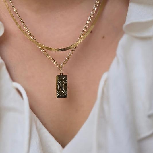 Evil Eye Layered Necklace