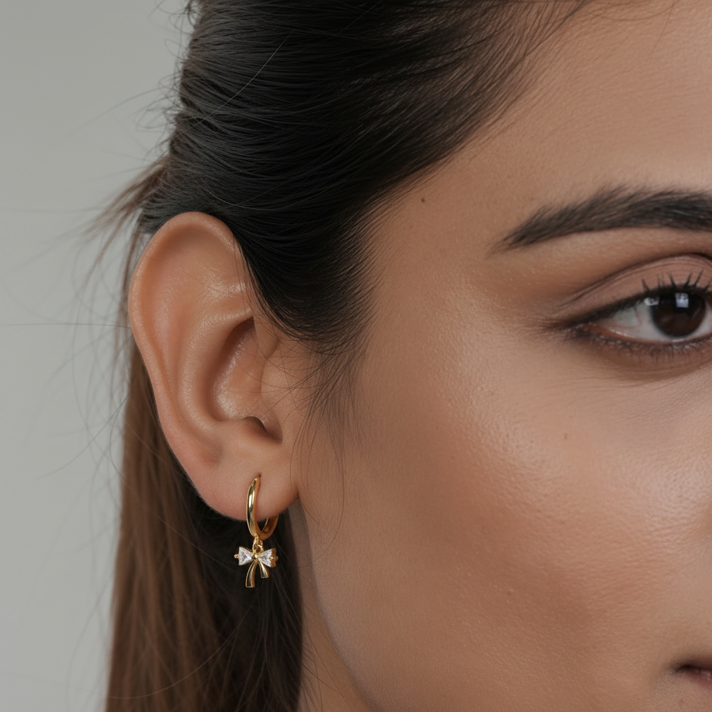Mini Crystal Bow Earrings