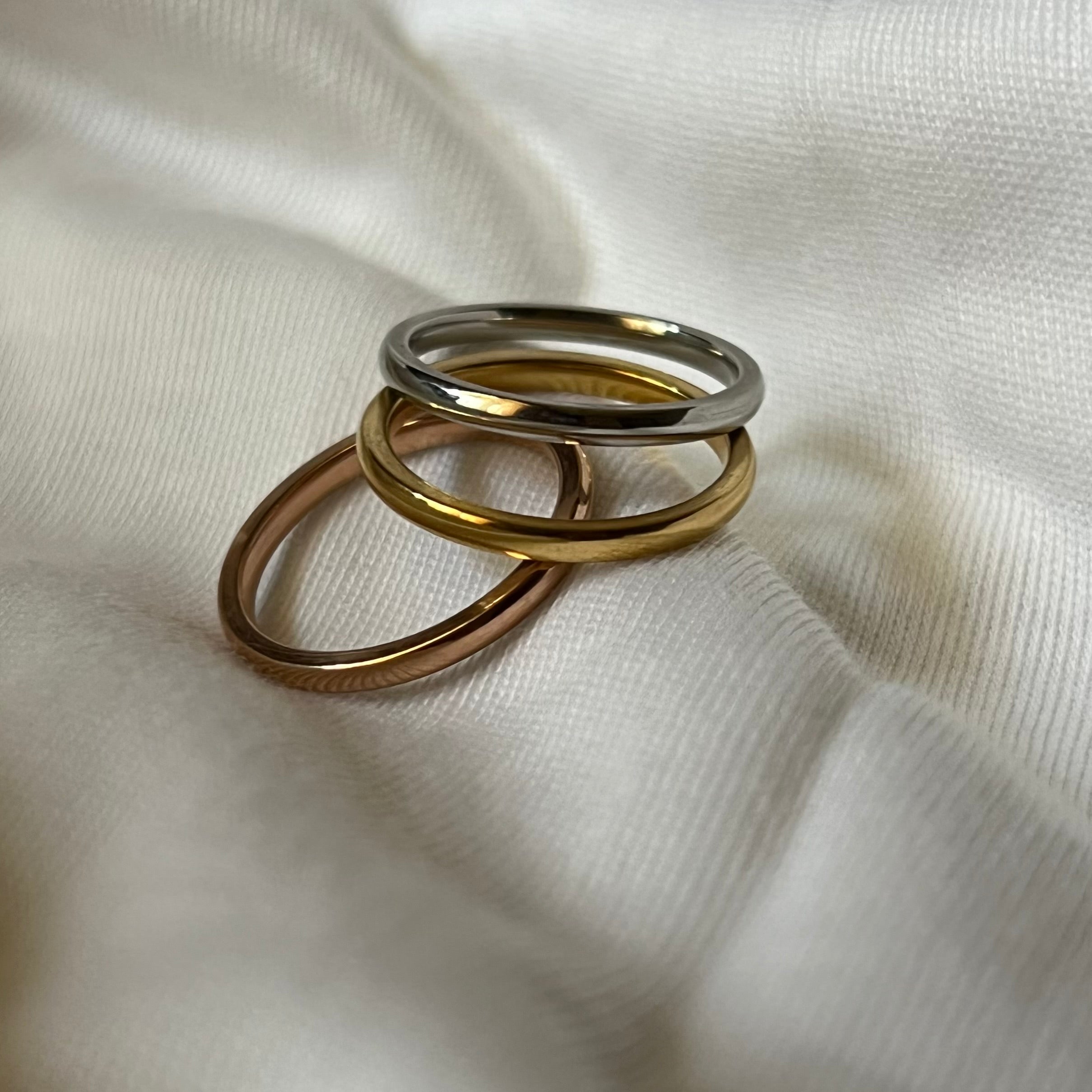 Sleek Bands Set (set of 3 separate rings)