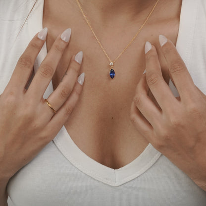 Sapphire Marquis Necklace