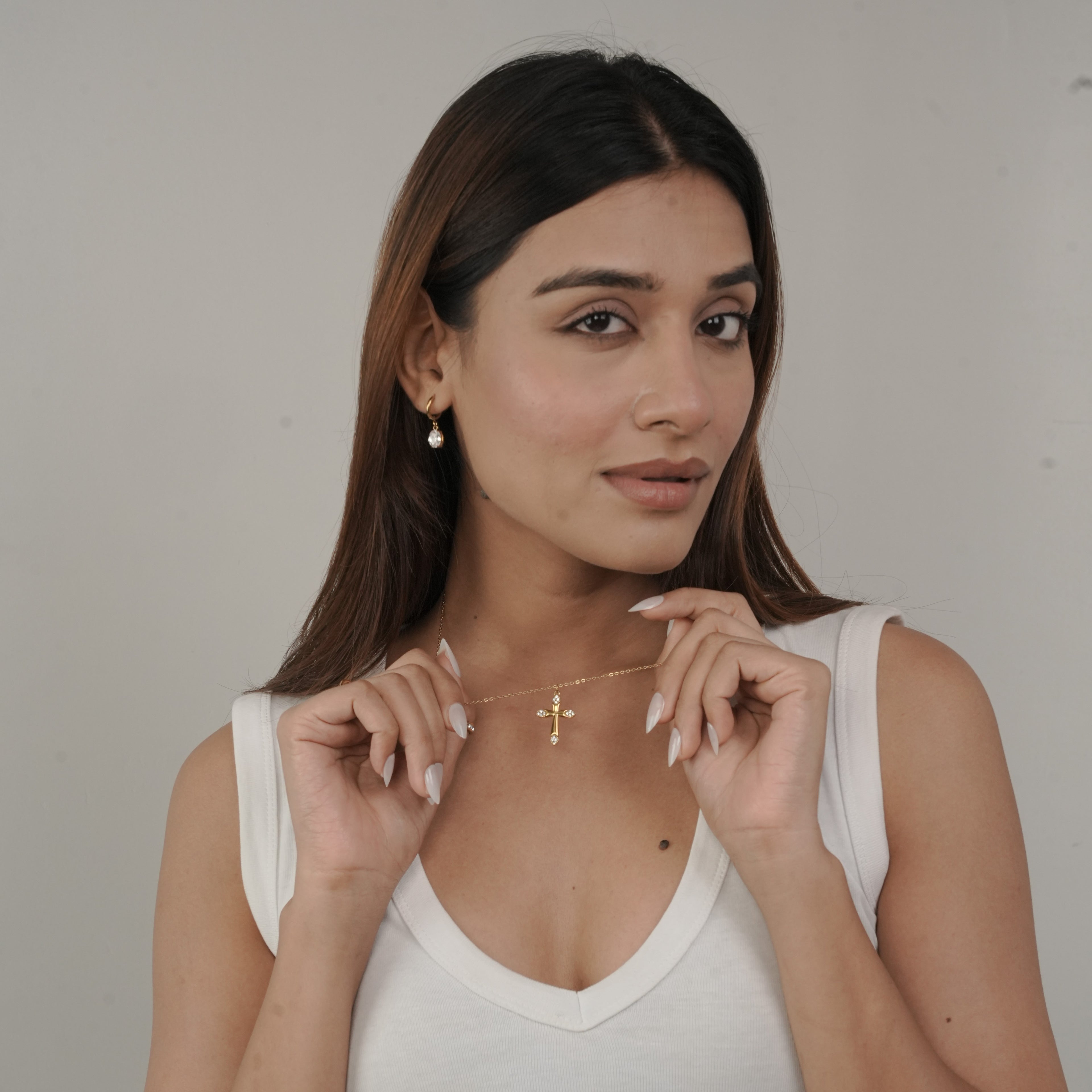 Cross Rhinestone Necklace