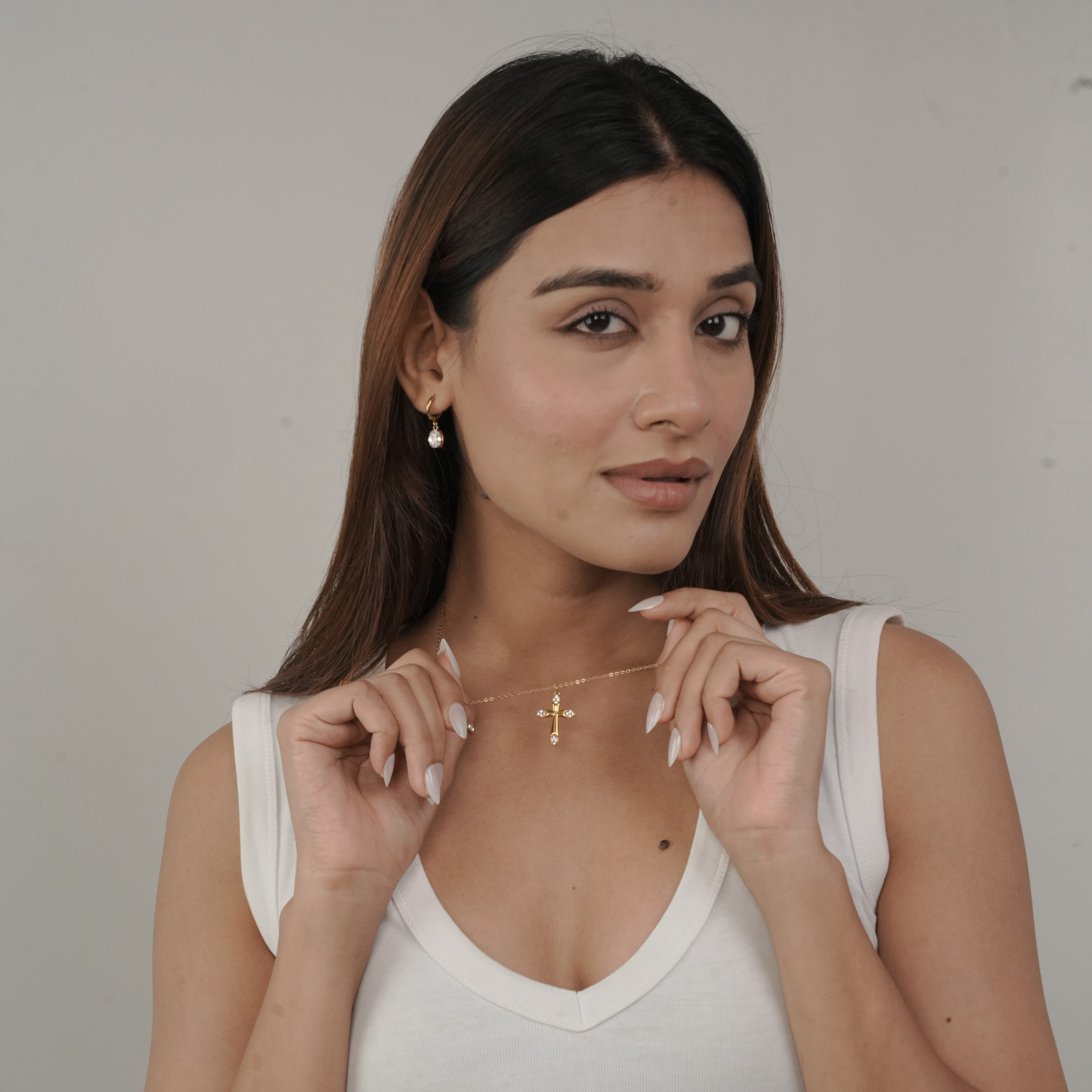 Cross Rhinestone Necklace