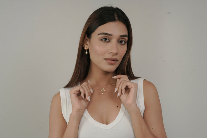 Cross Rhinestone Necklace