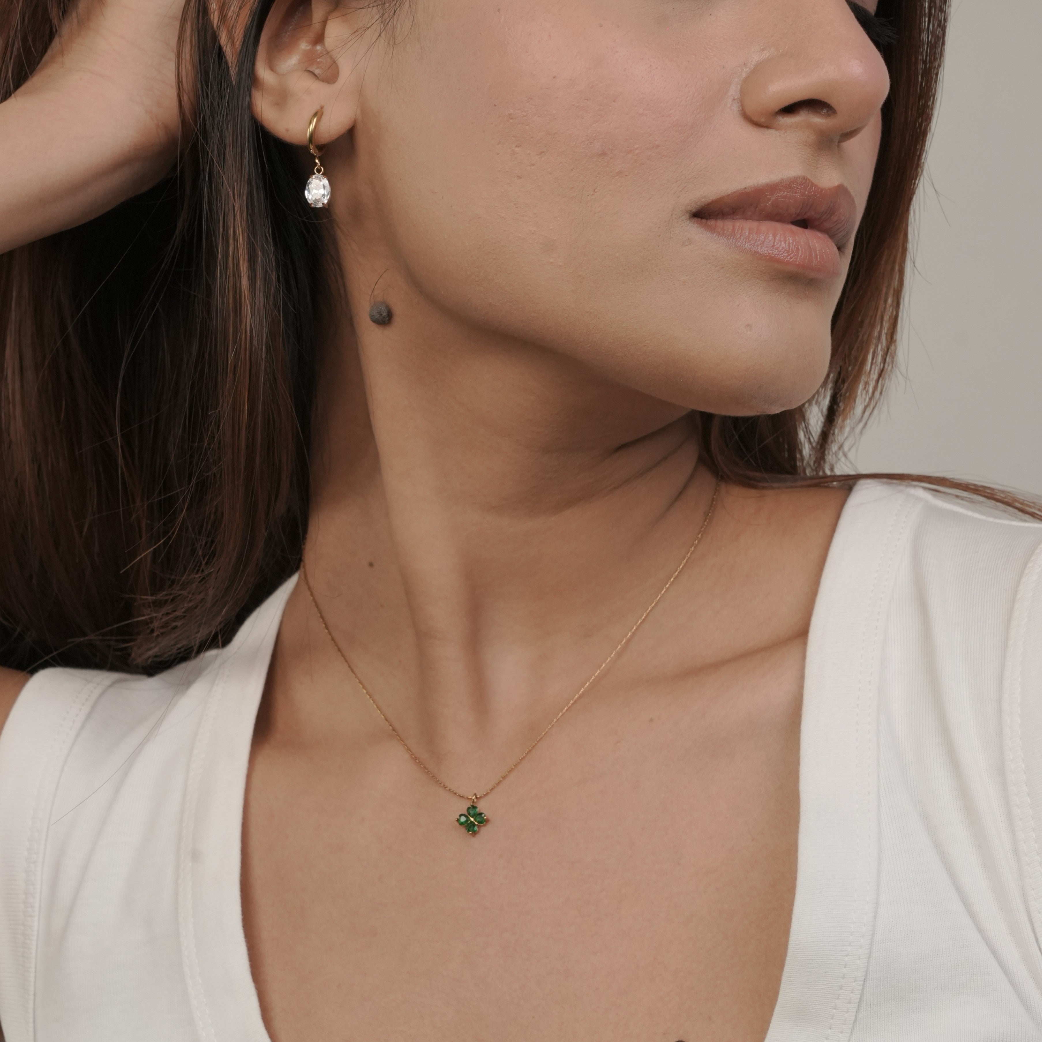 Emerald Clover Necklace
