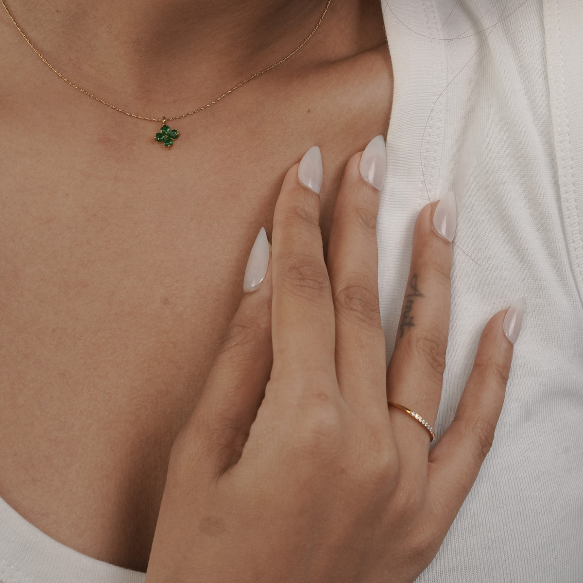 Emerald Clover Necklace