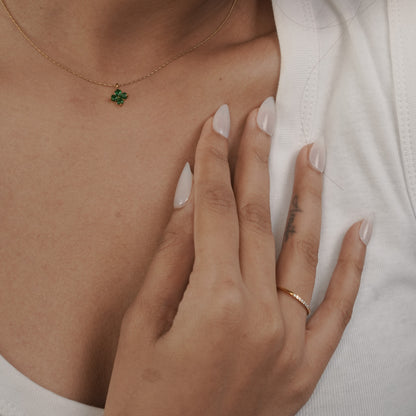 Emerald Clover Necklace