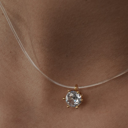 The Halo Line Solitaire Necklace