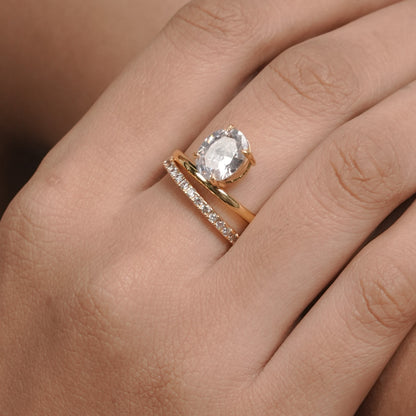 Herios Solitaire Stack Ring