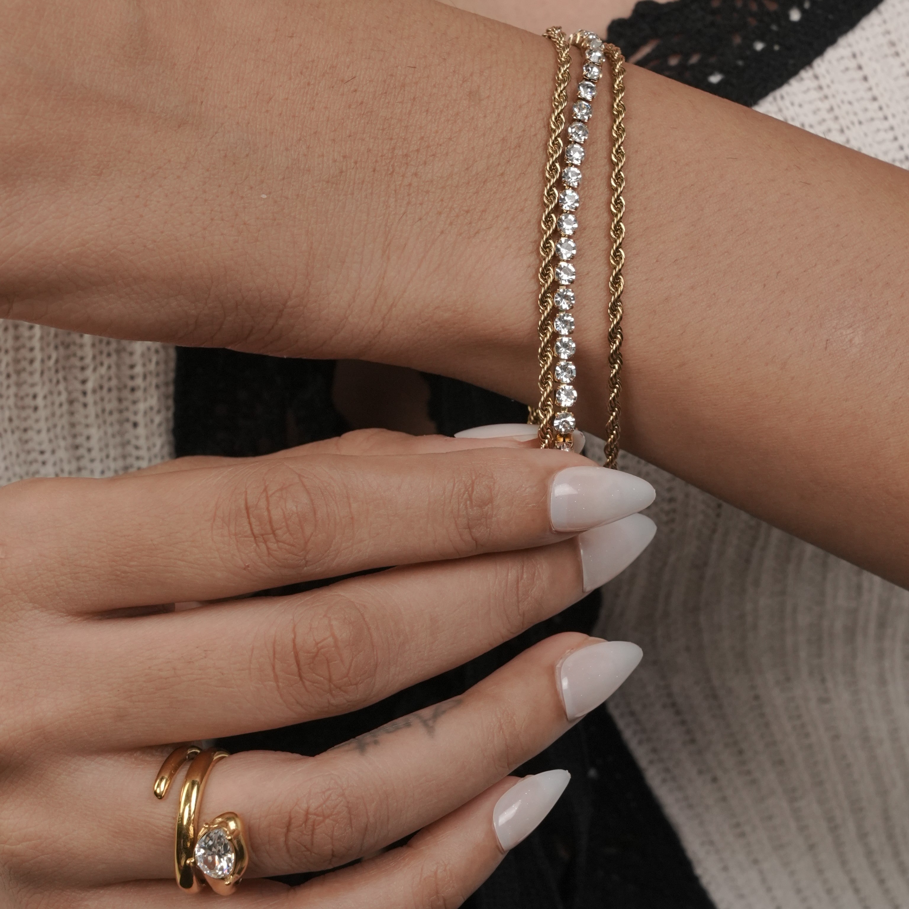 Milean Tennis Stack Bracelet