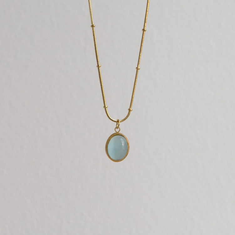 Aquamarine Opal Necklace