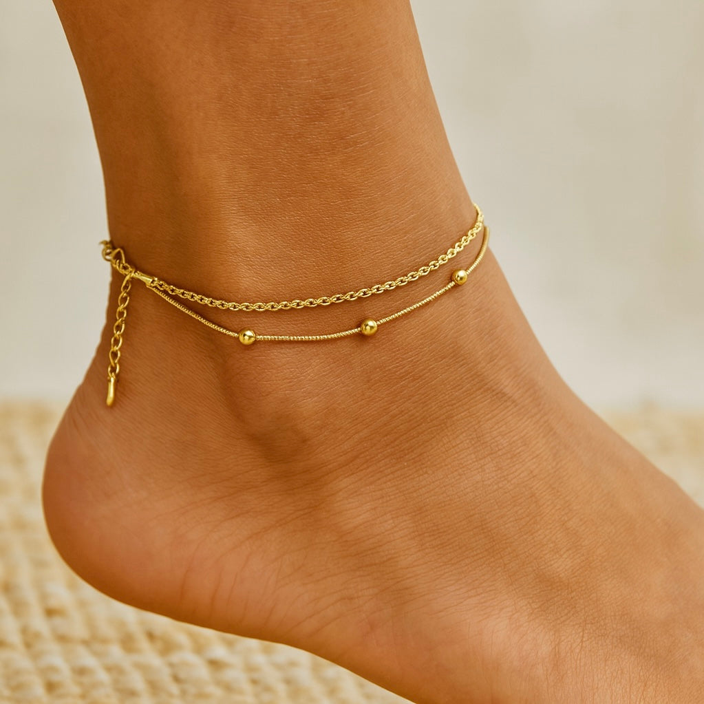 Silvia Layered Anklet
