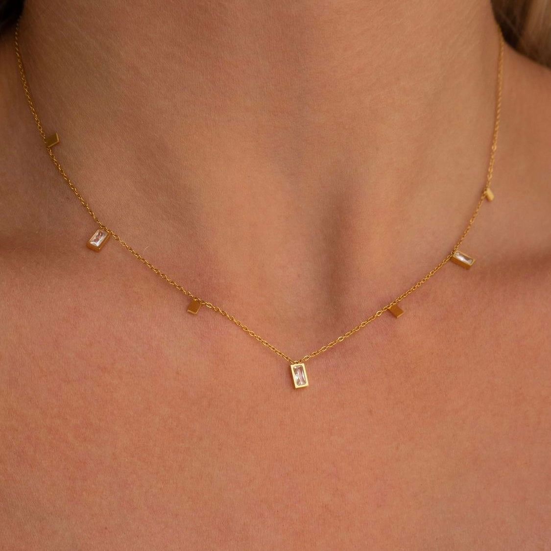 Baguette Necklace