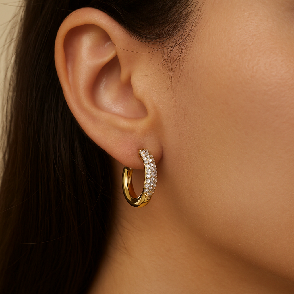 Pertula Studded Hoops