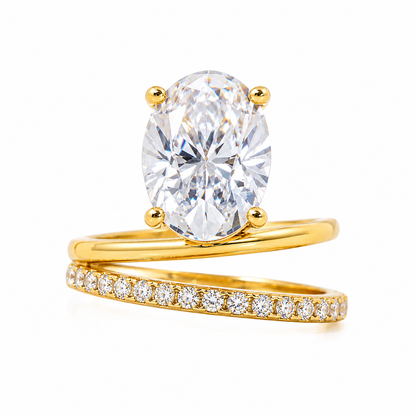 Herios Solitaire Stack Ring