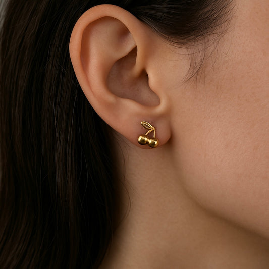 Mini CherryGold Studs