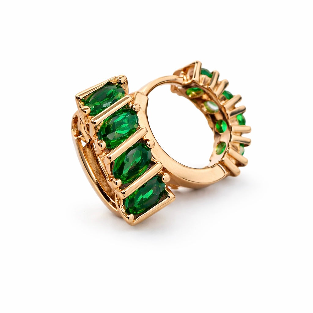 Emerald Baguette Earrings
