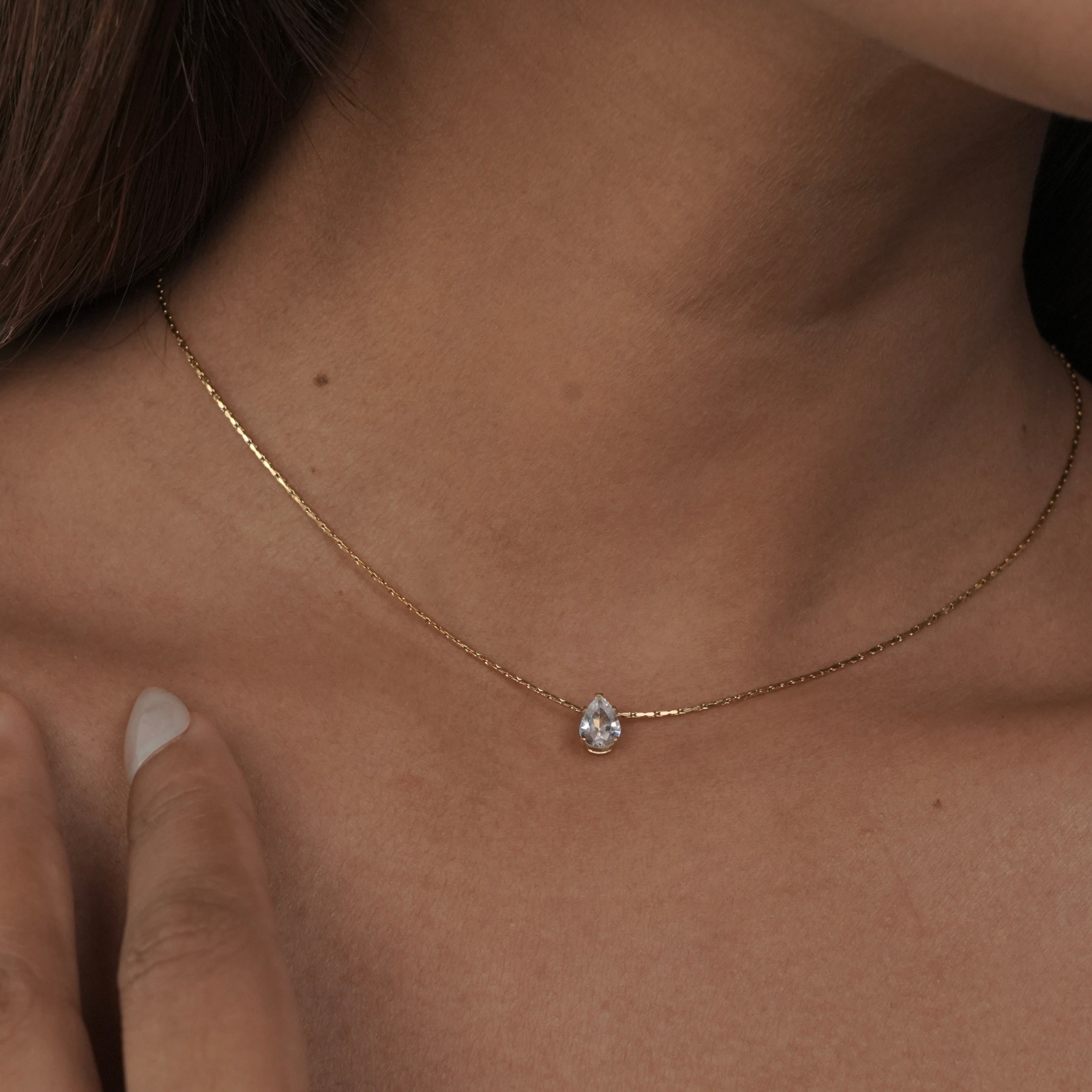 Droplet Solitaire Necklace