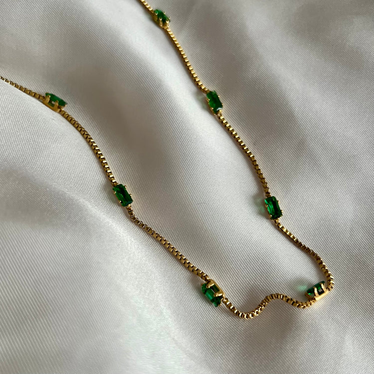 Haydee Emerald Baguette Chain