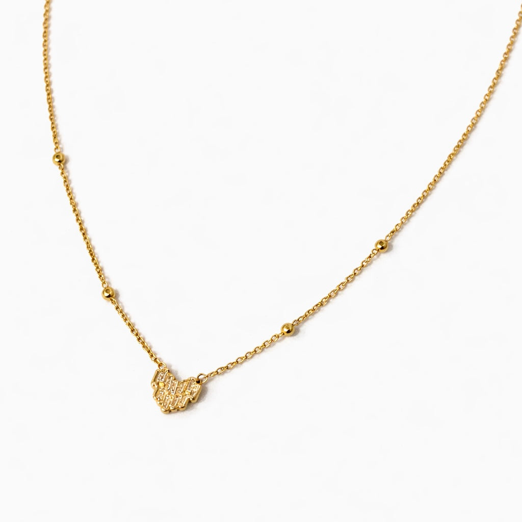 Amber Heart Necklace