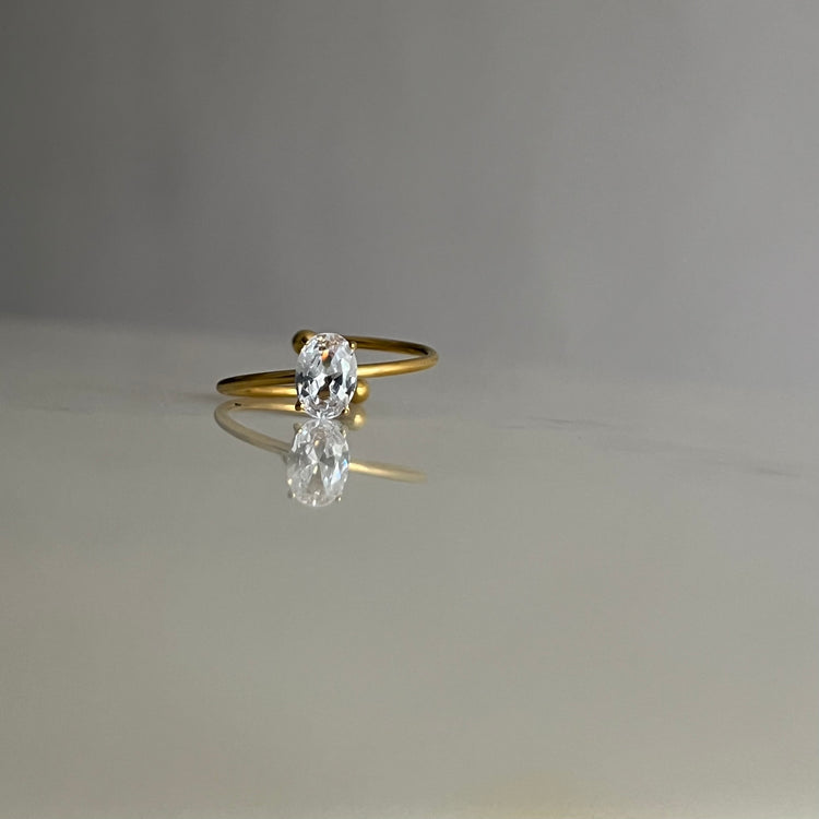 Oval Solitaire Ring