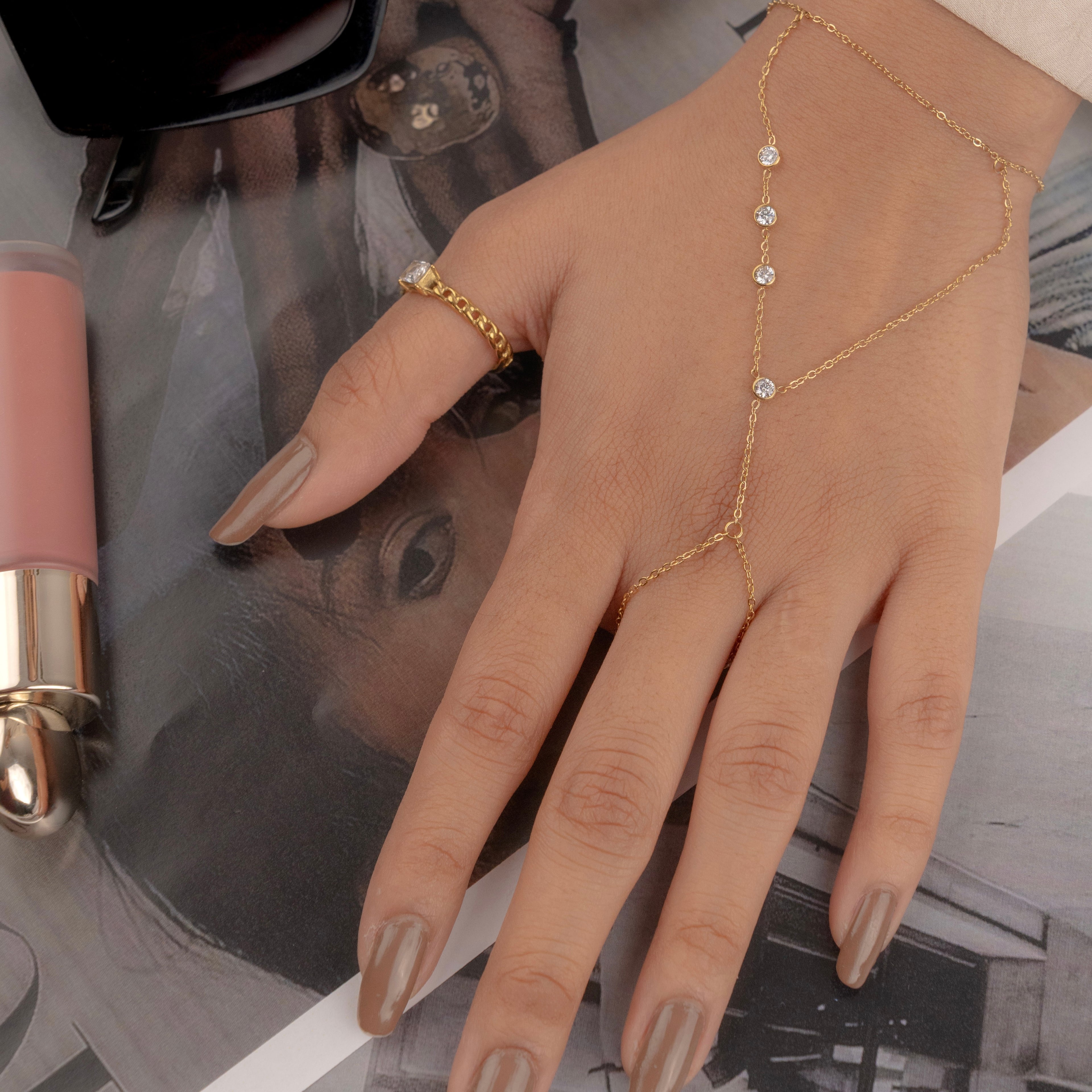 Miloni Crystal Hand Chain