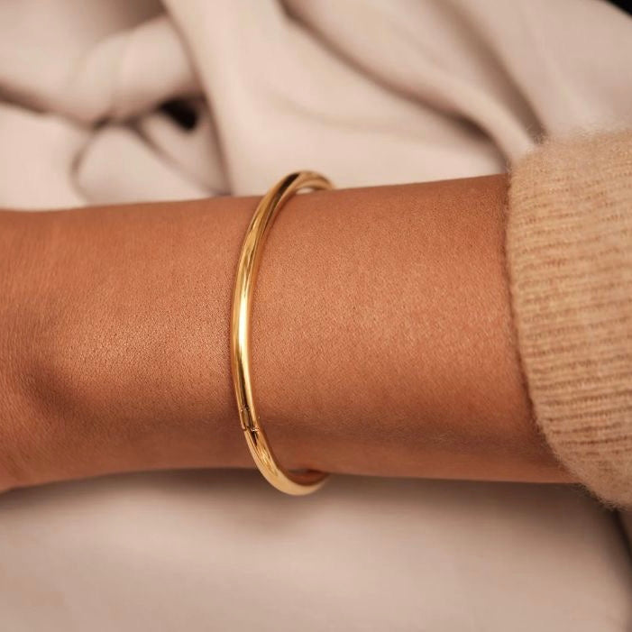 Solid Golden Bangle