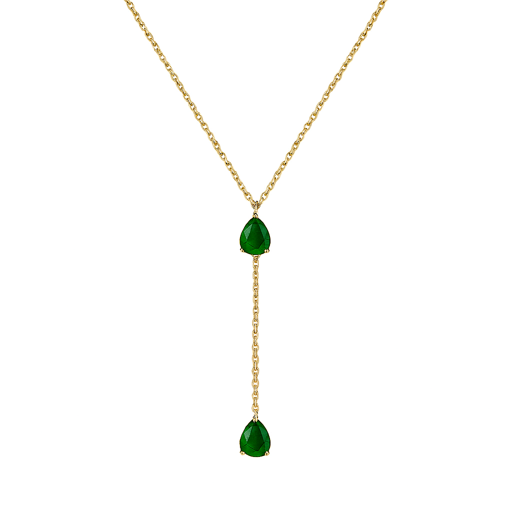 Haisley Emerald Drop Necklace