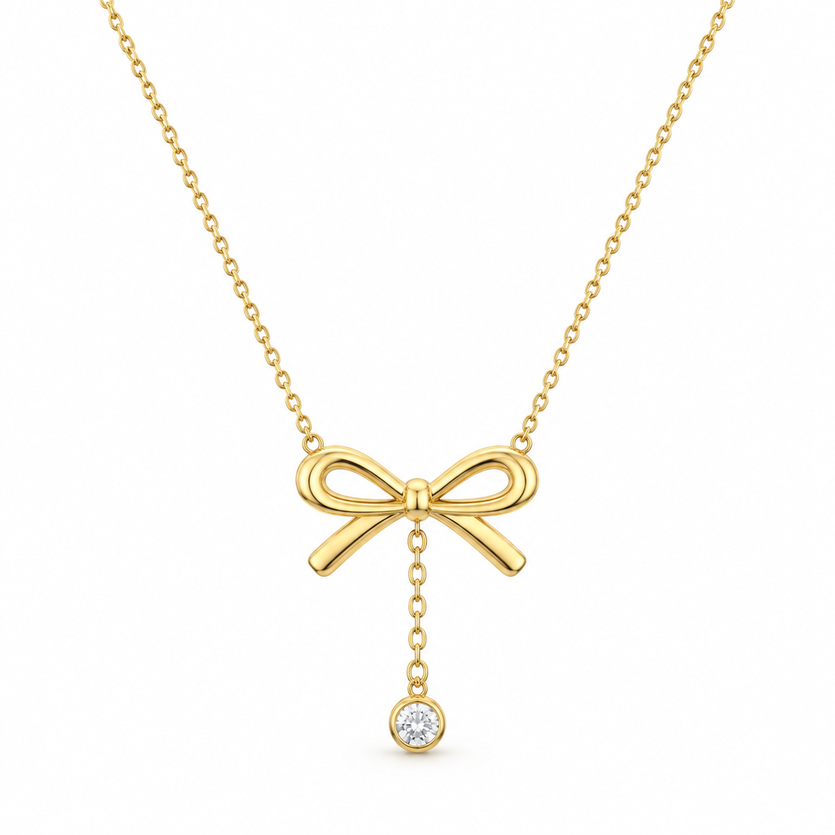 Dangling Bow Necklace