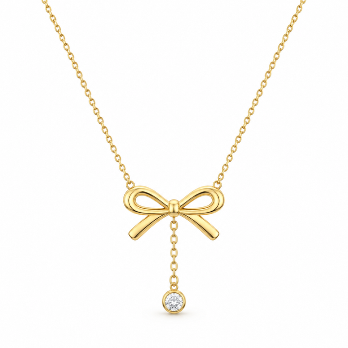 Dangling Bow Necklace