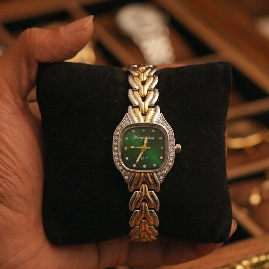 Thiago Emerald Mix Metal Watch