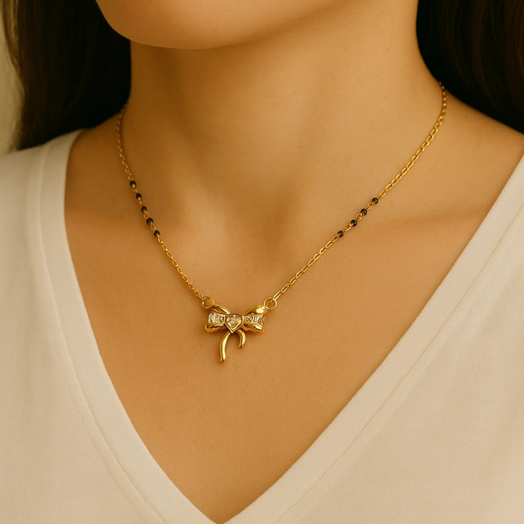 Baguette Bow Mangalsutra