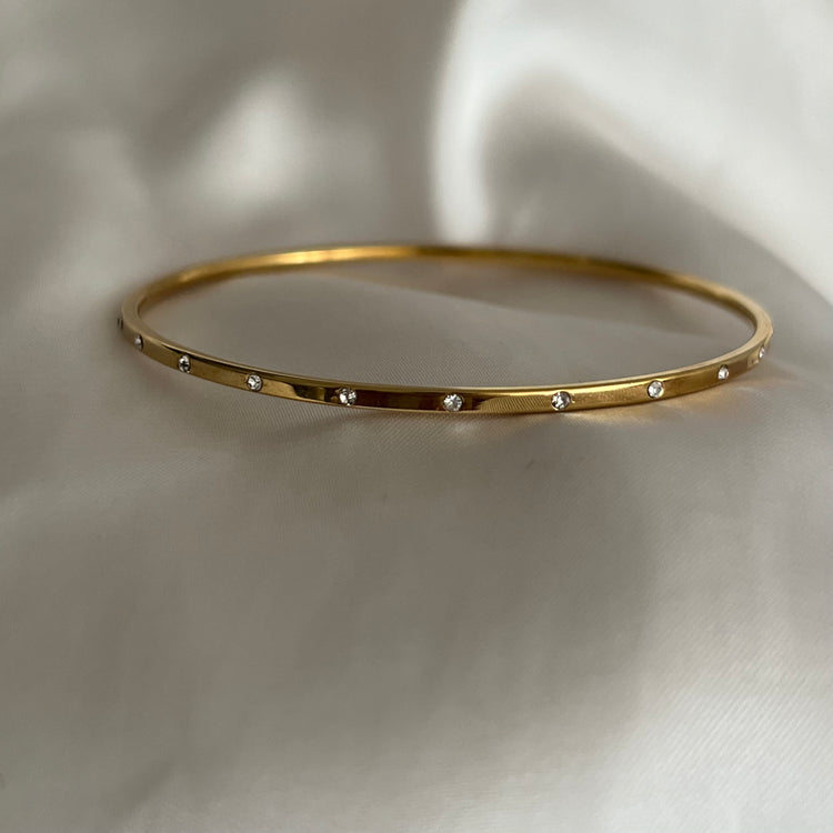 Zoe Studded Bangle (Ultra Thin)