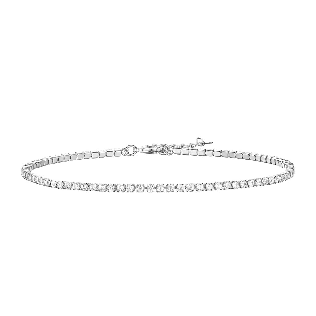 Silver Tennis Anklet