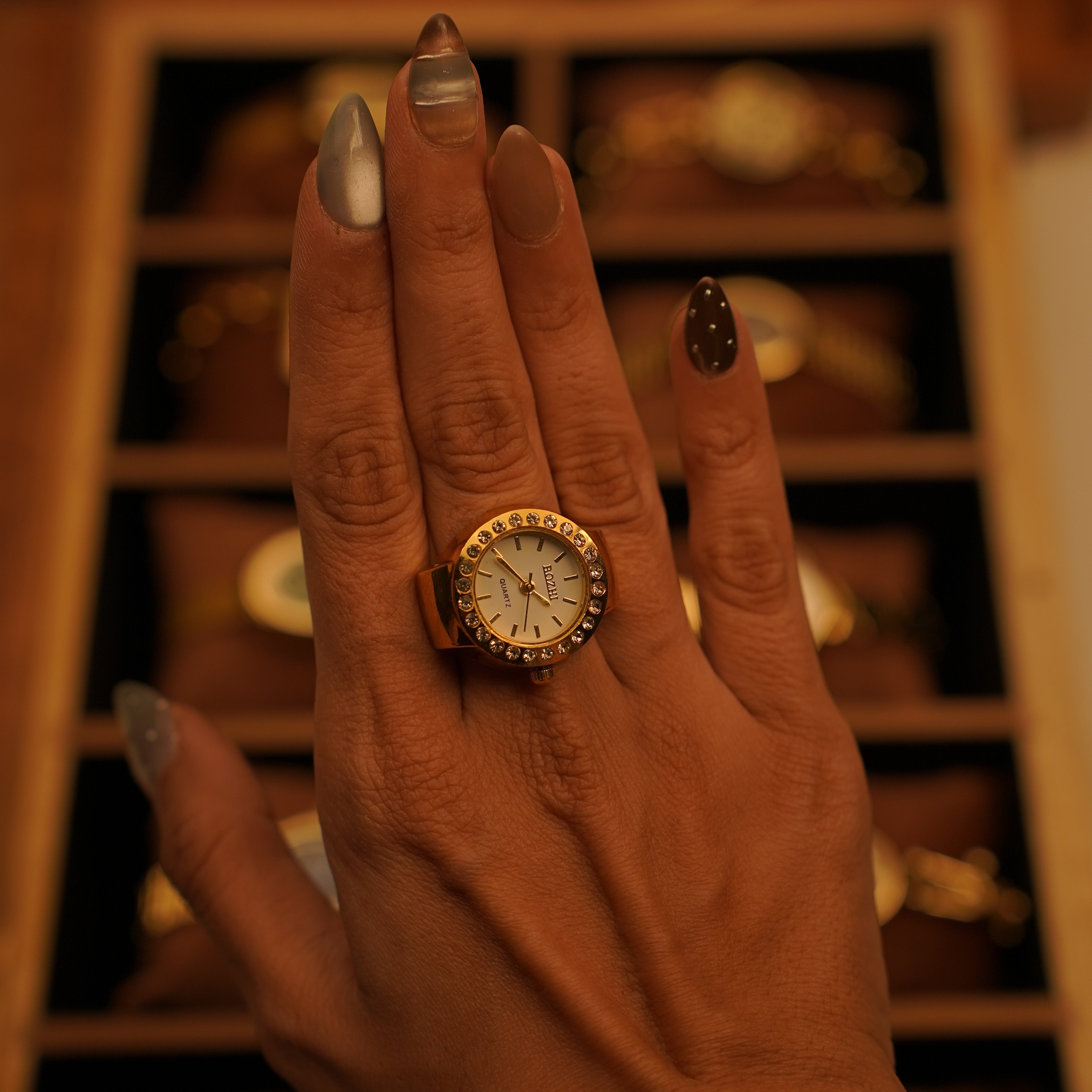 Martin Luxe Studded Ring Watch