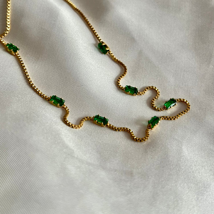 Haydee Emerald Baguette Chain