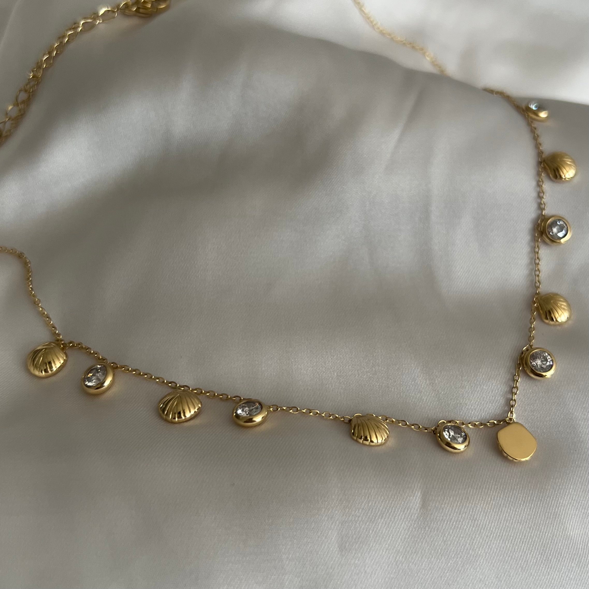 Sea-Shell Crystal Necklace