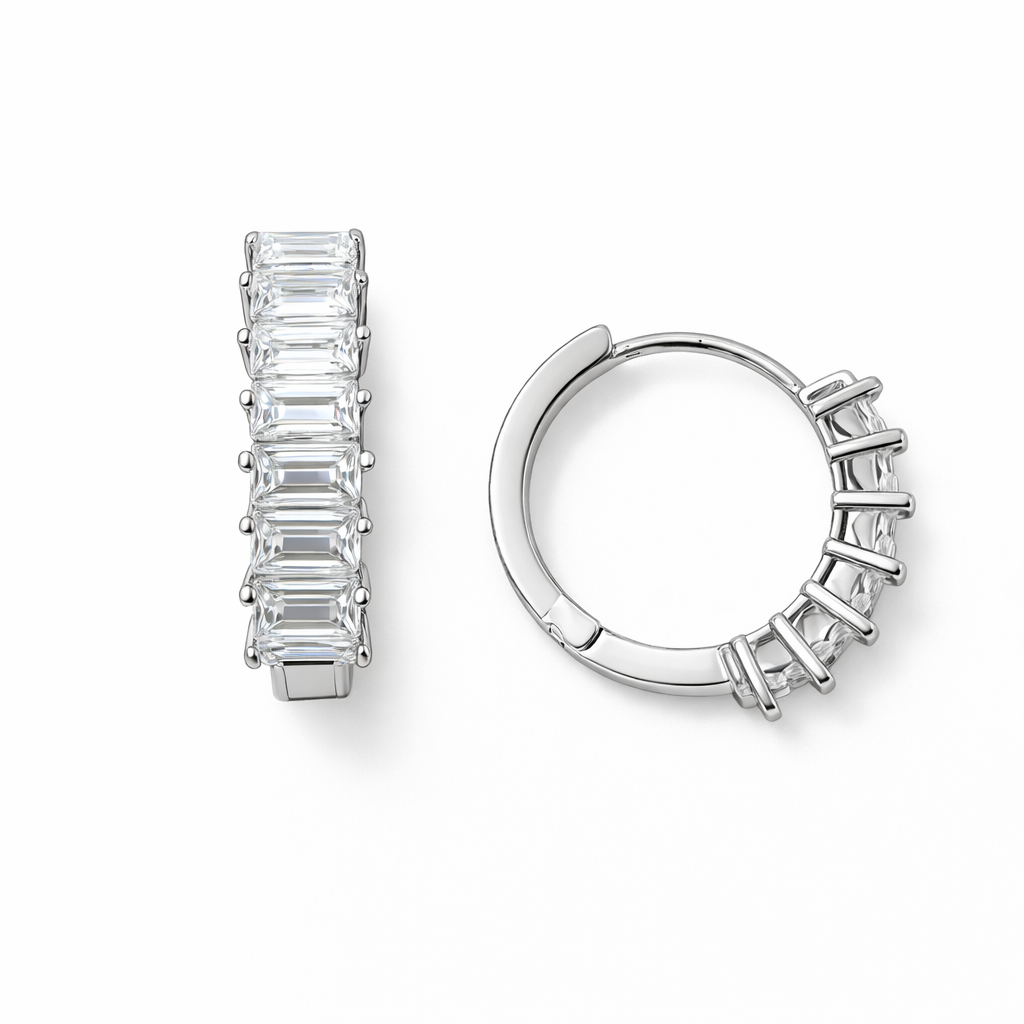 Silver Crystal Huggies