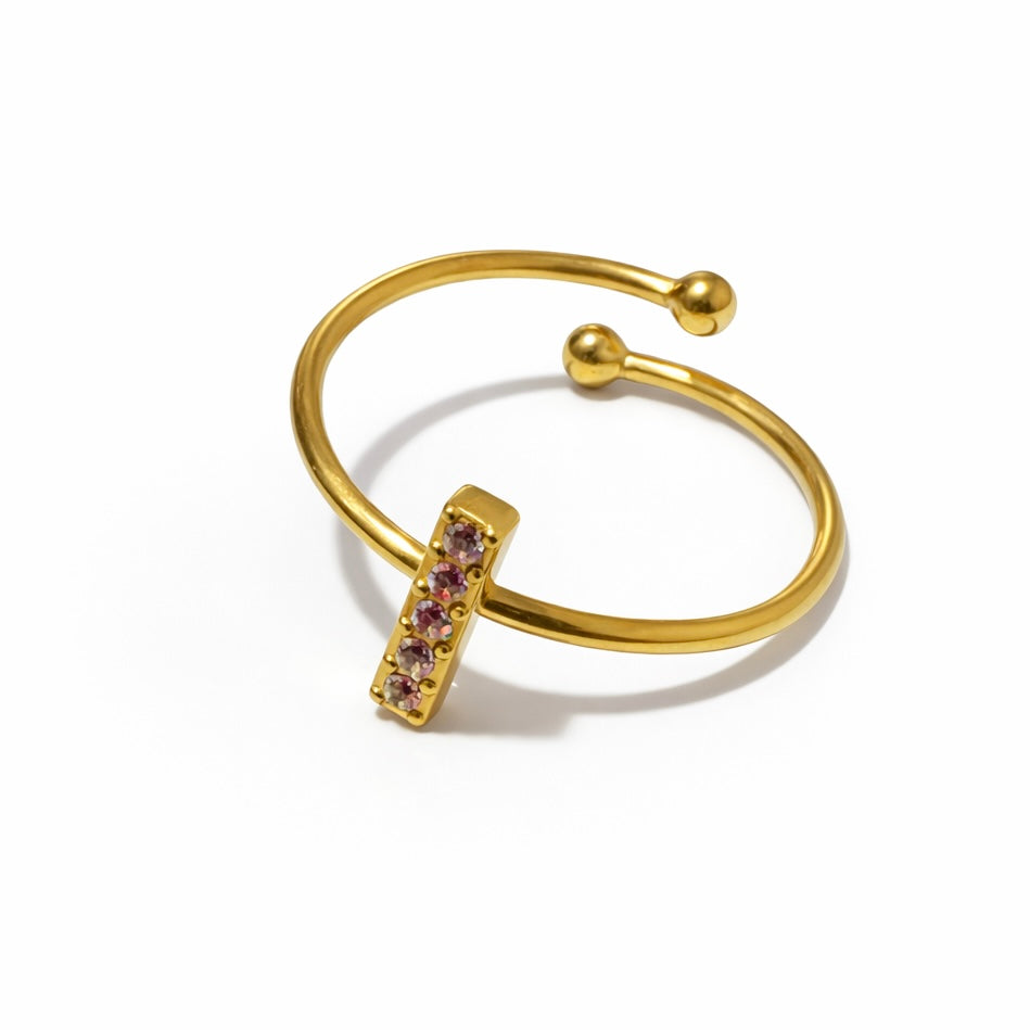 Baby Pink Rhinestone Ring