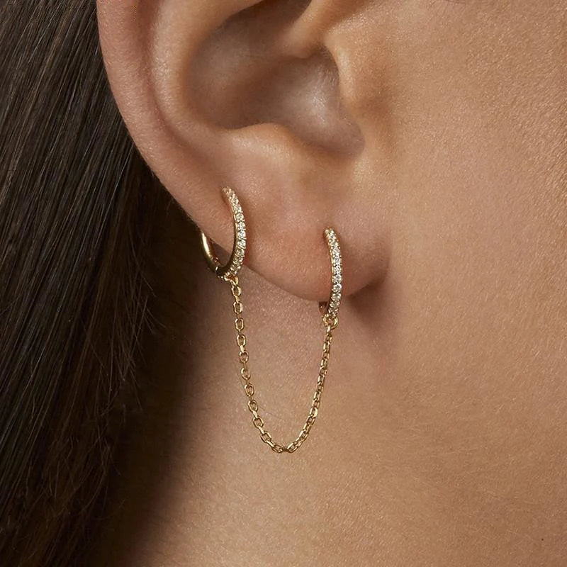 Chained Pave Danglers