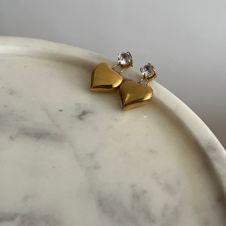 Liliya Heart Stud Earrings