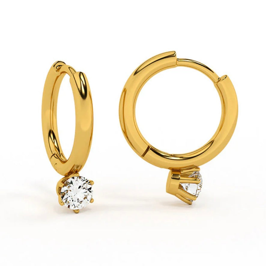 Mini Diamond Hoops