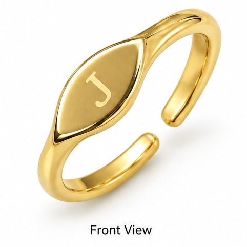92.5 Sterling Silver Initial Ring