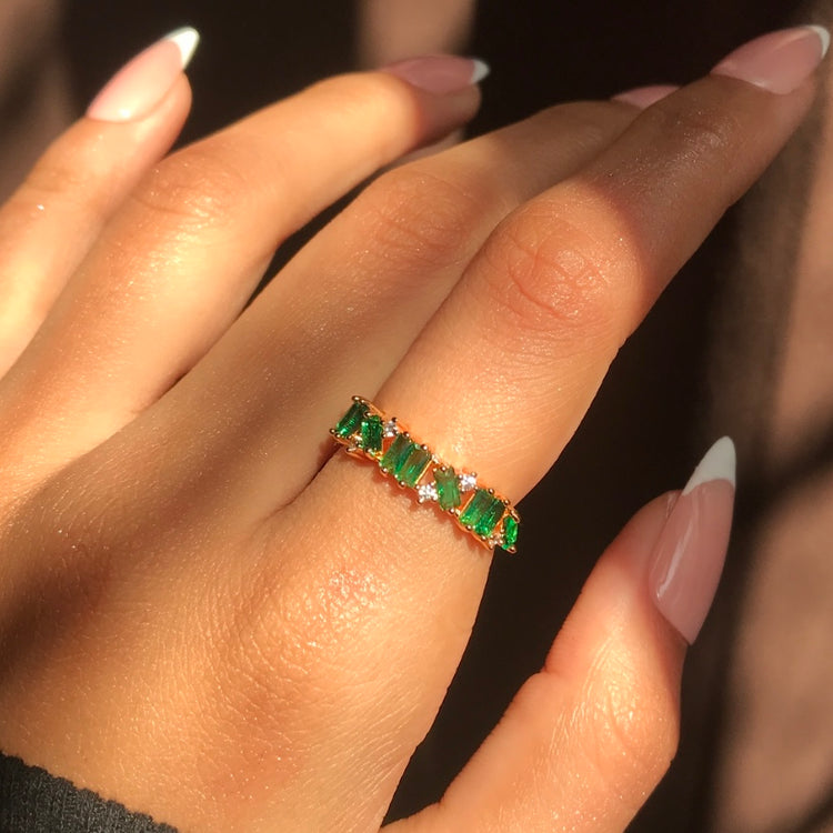 Melania Emerald Ring