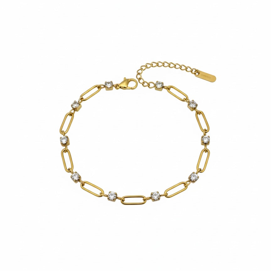 Studded Paperclip Bracelet